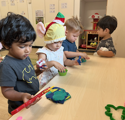 Elves are busy making cookies!