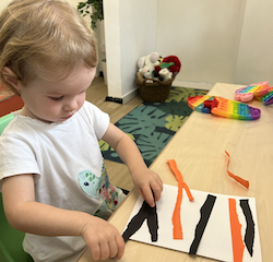 Indie making her Tiger.