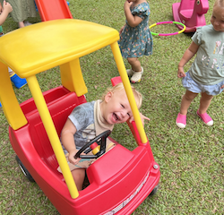 Kingston had the giggles!