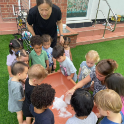 Making and playing with fake snow!