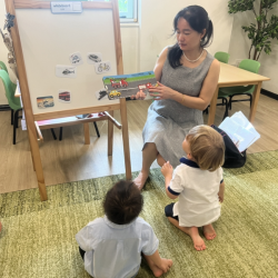 Leo and Nate learning the vehicle names in Chinese!