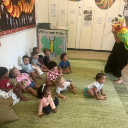 Ms Anna’s version of the Lion dance! Not sure the children are too impressed! Ha!