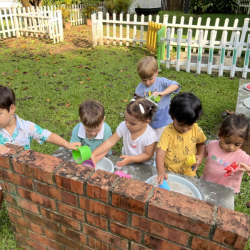 Mud kitchen fun!