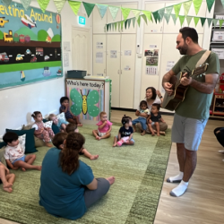 Music time with Alba's daddy!