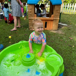 Rosie loving water play!