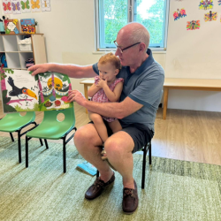 Rosie’s grandpa was our mystery reader!