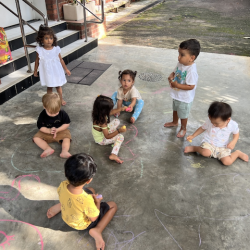 Chalk drawing fun!