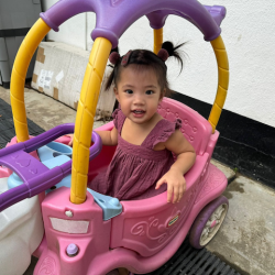 Harper happy with her car!