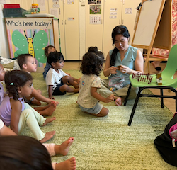 Learning about farm animals during mandarin