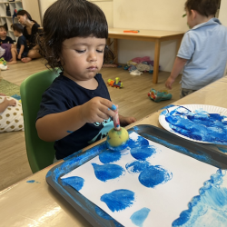 Lulu working on his Father’s Day card!