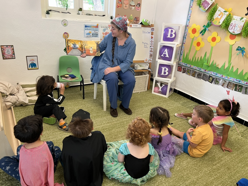 Listening to a Halloween story!