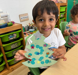 Kathvya is very proud of his chrismas craft