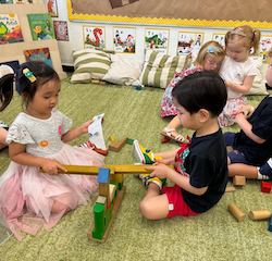 Allie & Avery enjoying construction play!
