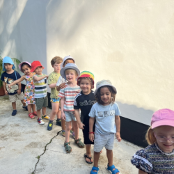 Dragonflies are beautifully lined up for outdoor play!