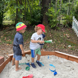 Enjoying sand play!