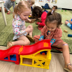 Girls are having fun with creative play!