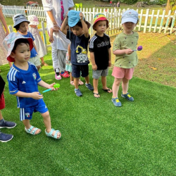 Fun with egg & spoon race.