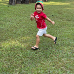 Sol is having fun in the garden