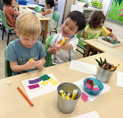Avery & Asher having fun with the craft