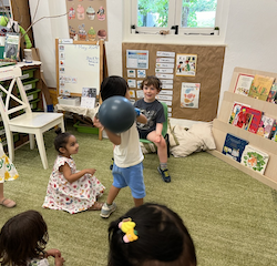 Edward sharing his show & tell with Kane.