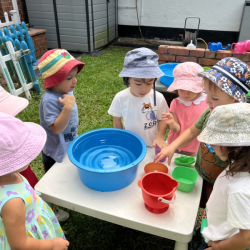 Ready for the water experiment.