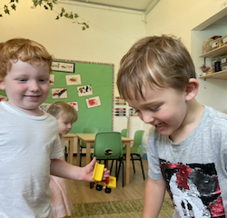 Ben and Sebastian had a great time playing together today.