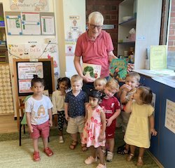 Izzy’s grandpa was our Mystery Reader today!