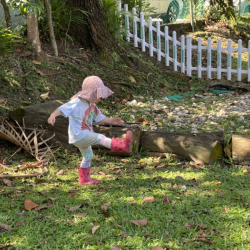 Look at that amazing kick!! Well done, Annabel.