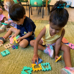 Ruhi and Niko are working on letter recognition.