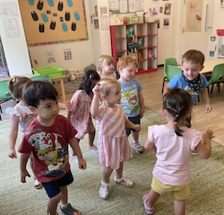 The Fireflies are dancing and singing together.
