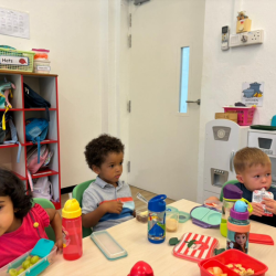 Enjoying snacks with friends