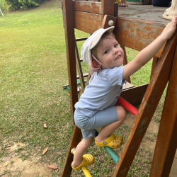 Indie working on her gross motor skills.