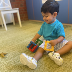 Kai enjoying morning free play.