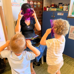 Learning about colours. 