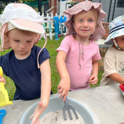 Mud kitchen fun!