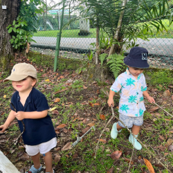 Exploring the outdoors together.