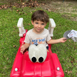 It’s a great day for a ride in the garden.