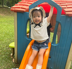 Sliding is so much fun!
