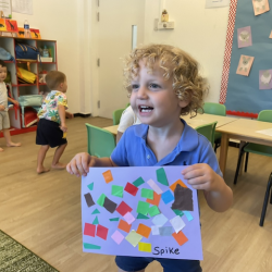 Spike's colourful creation.