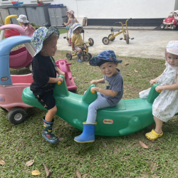 Three on a seesaw!