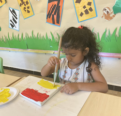 Una-working-on-her-art.-
