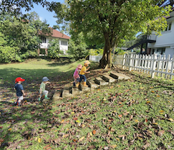 A beautiful morning at the park for fun together.