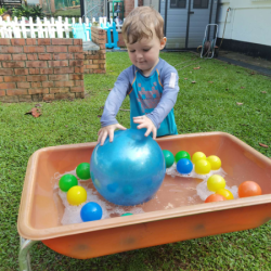 I think this big ball needs a wash too.