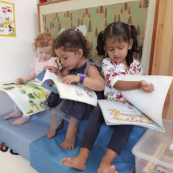 Our library corner always intrigued the little ones.