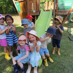 Big smiles from Ladybirds.