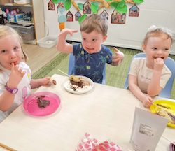 Its a chocolatey mess fun