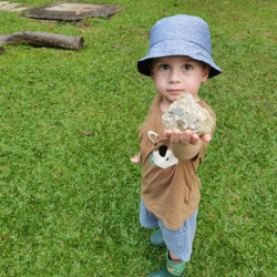 Look what treasure I found in the garden.