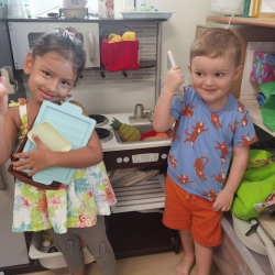 Pose for a picture while we 'cook'.