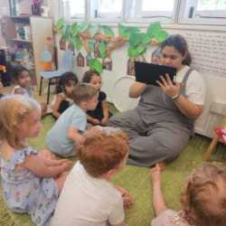 We enjoyed the game of 'Guess the song from a drawing'