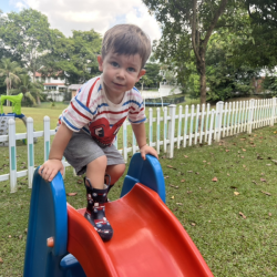 Jasper up for some sliding time!